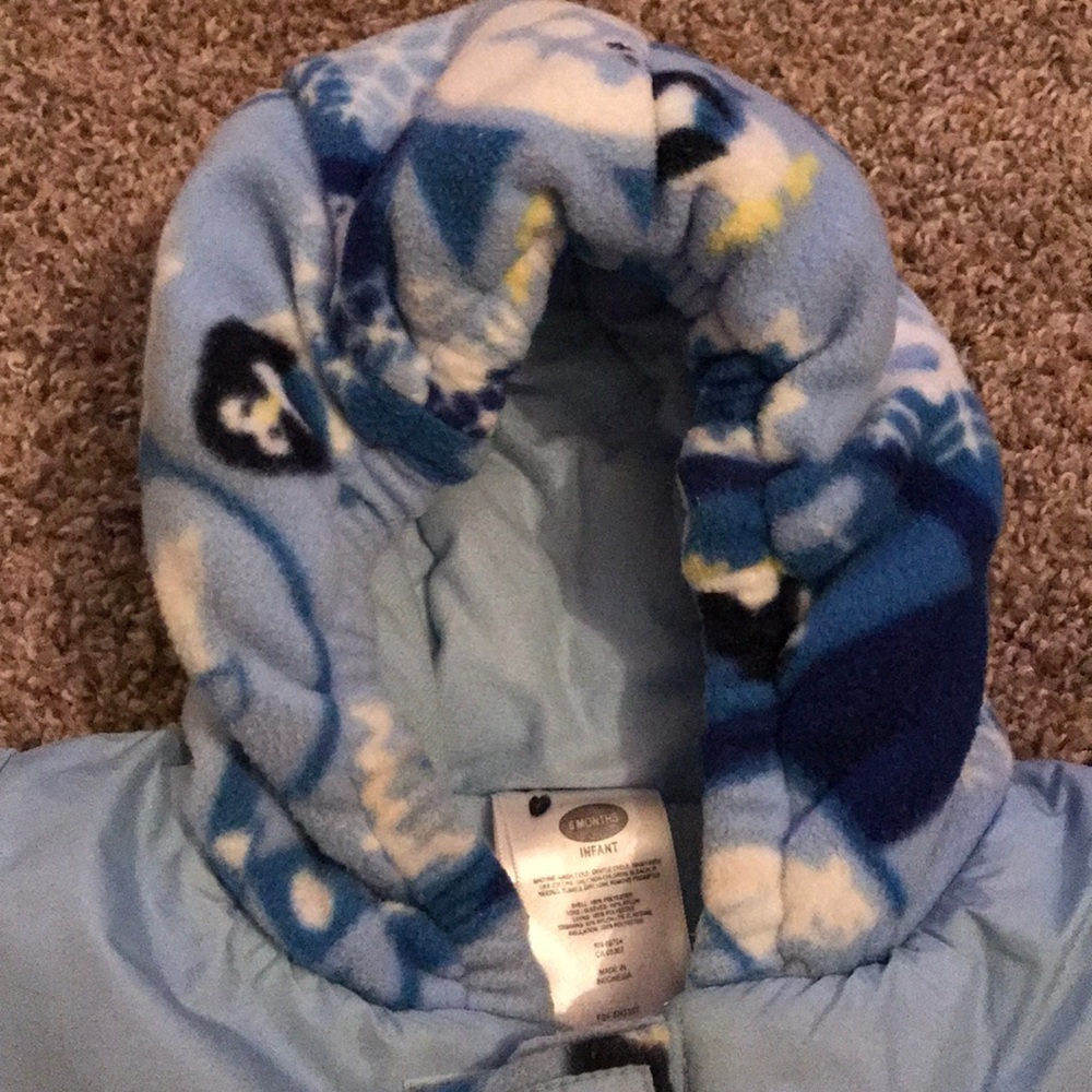 Columbia Blue Snowsuit very warm zipper Velcro - Picture 4 of 10